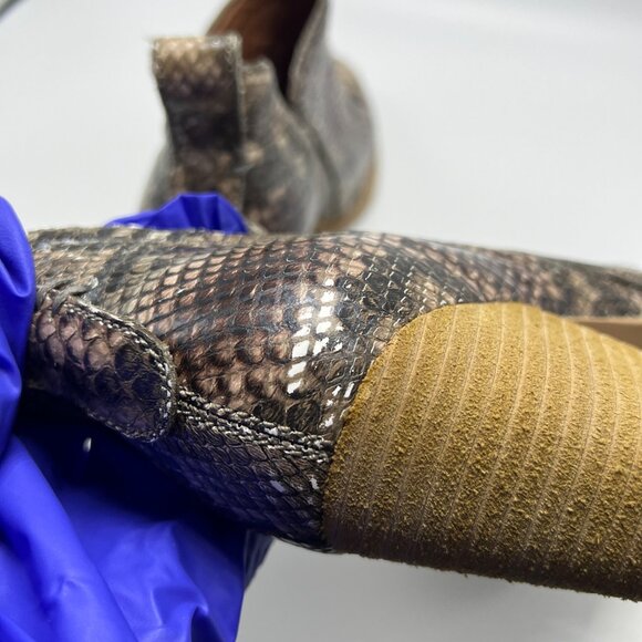 Jeffrey Campbell Rowlin Snake Reptile Ankle Boots sz 6.5 - Picture 5 of 9